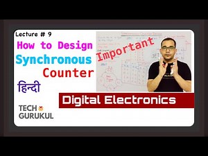9. Designing steps for Synchronous Counters in Hindi | 2-Bit Synchronous Counter
