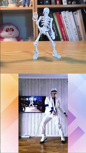 I try to make stop motion with skeleton figure #stopmotion #animation