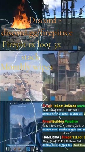 Firepit 1x loot 3x stack #rust#rustgame#rustconsole