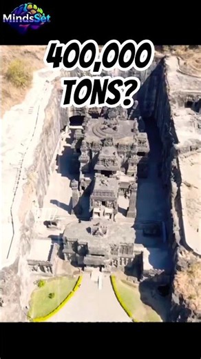 400,000 tons removed from one rock? #kailasatemple #ancient #mystery #secret #stone #basalt #shorts