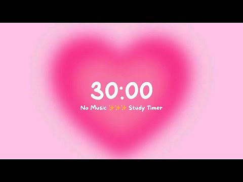 30 minutes study timer, pink aura for deep focus & productivity ​🩷​ Aesthetic Focus Countdown ⏱️