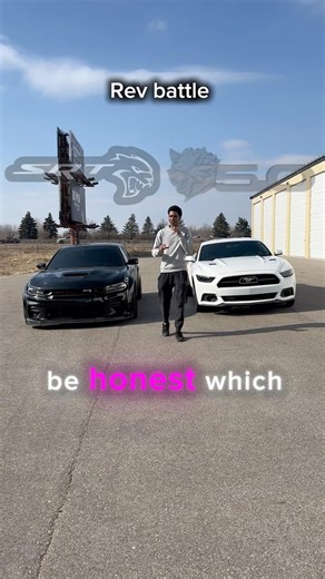 Which one are you choosing hellcat or mustang #hellcat #mustang #reving #cars