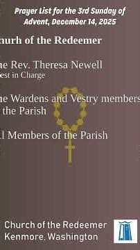Prayers for the 3rd Sunday of Advent, December 14, 2025