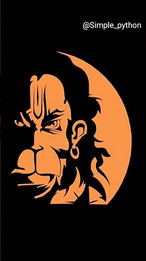 Hanuman Ji By Python Programming #python #programming #hanuman #hanumanji #graphics #shorts
