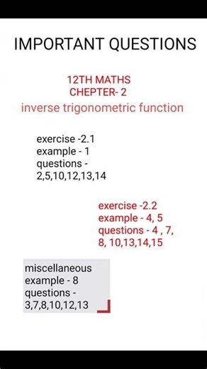important questions of inverse trigonometric functions