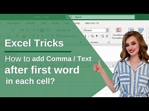 Kutools for Excel | How to use ADD TEXT option ? | How to add comma after first word in each cell ?