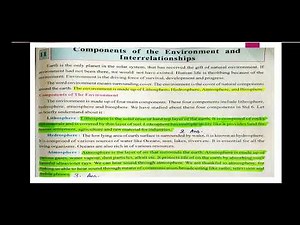 class 7 social science ch -11 components of the environment and interrelationships