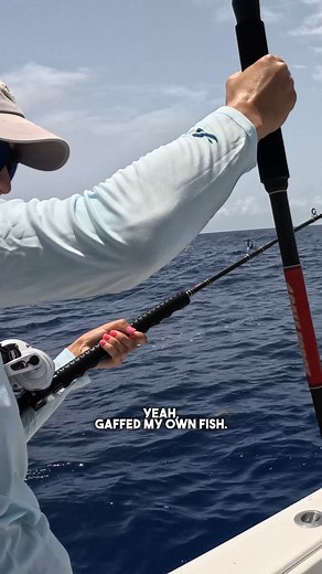 Sometimes you have to gaff your own fish 😅 More often than not it's just the two of us figuring out how to film, run the boat, watch the rods, reel in the fish and gaff the fish all while trying to get in on video and not lose the fish 😆 thank goodness we had GoPro's recording today! #GaleForceTwins #GaleForce #Fish #Fishing #Florida | Gale Force Twins