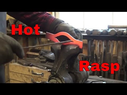 Hot rasping - Quick Tip - basic blacksmithing