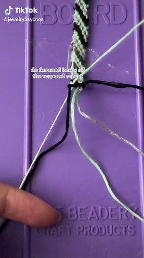 Candy Stripe Bracelet Tutorial Using Embroidery Floss