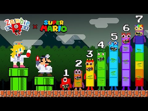 Doctor MARIO & PEACH Escape Numberblocks Zombie Calamity | Game Animation