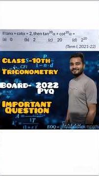 Class-10th | Trigonometry | Pyq | Mathematics | Abhishek Tripathi