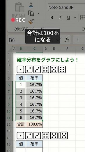45秒でわかる！確率分布の仕組み📊（Excel）