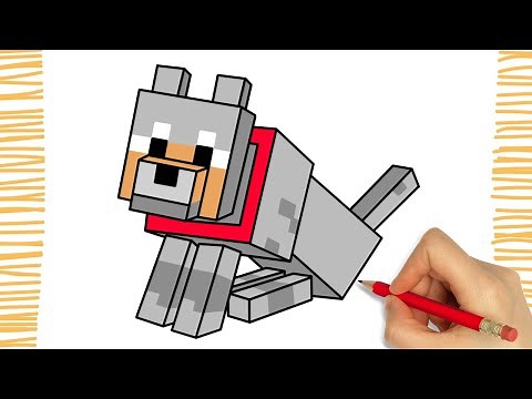 Como dibujar un LOBO I MINECRAFT I Paso a Paso