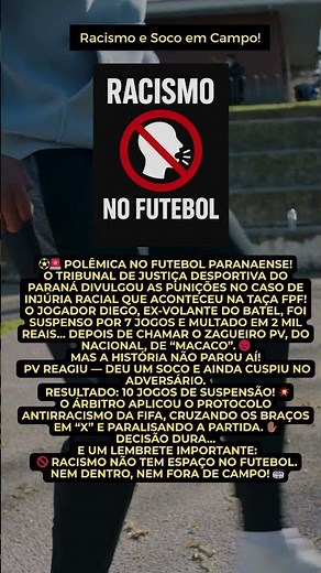 ⚽ Racismo e Soco em Campo: TJD-PR Define as Punições!