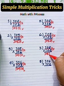 33K views · 1.8K reactions | Math Review: Simple Math Tricks #Math #Mathematics #Mathviral #Mathviralvideo #Mathtricks #Multiplication #Multiplicationtricks #viral #Trending #Highlights Title: Suroor Artist: Brinda Link: https://business.facebook.com/sound/collection/?sound_collection_tab=sound_tracks&asset_id=677025967445830&reference=artist_attr | Math with Princess | Facebook