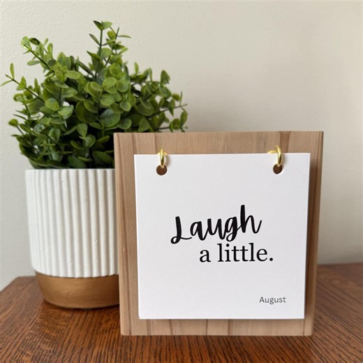 Monthly Perpetual Calendar, Wooden Block Calendar, Inspirational Desk Calendar, Affirmation Wood Home Decor, Housewarming Gift Ideas - Etsy