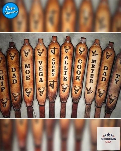 Custom Handmade Tooled Rifle Sling - Personalized