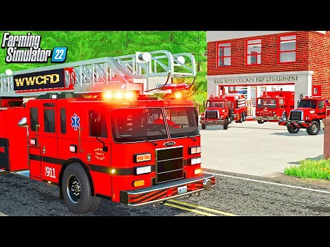 NEW FIRE TRUCKS + FIRE STATION | CAN WE MAKE MILLIONS? FARMING SIMULATOR 22