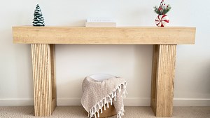 CHIC HOUSE 63" Fluted Entryway Console Table, Farmhouse Long Narrow Wooden Sofa Table Behind The Couch for Living Room, Hallway, Entrance, Foyer, Rustic Brown - Walmart.com