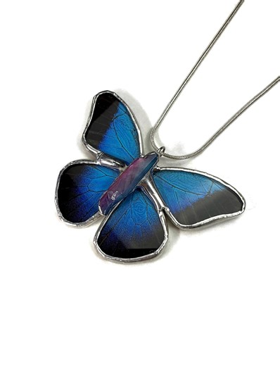 Butterfly Wing Pendant, Real Butterfly Jewelry, Gifts for Her, One-of-a-kind Crystal Jewelry - Etsy