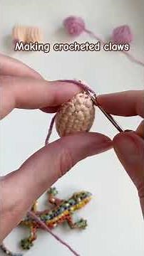 Amigurumi dragon in progress: making crocheted claws