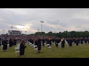 Fulton High School 2020 graduation hat toss