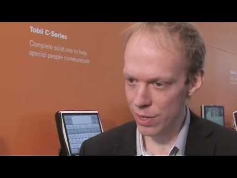 Tobii introducing the new eye controlled Lenovo laptop at CeBit