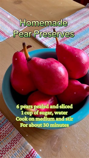 Easy Pear Preserves 💫#blisscabstudio #diy #easyrecipe #delicious #edit