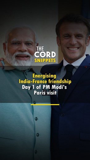 Energising India-France friendship: Day 1 of PM Modi's Paris visit. As the Guest of Honor, PM Modi will join French President Emmanuel Macron in celebrating the French National Day in Paris on April 14. #LegionOfHonor #India #France #Paris #NarendraModi #EmmanuelMacron #IndiaFranceRelations #DiplomaticRelations #TheCordIndia | The Cord Bharat