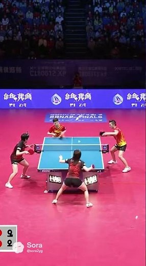 世界卓球女子ダブルス決勝。日本VS中国