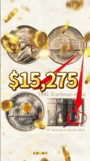 Double the Value! Spot the D Over Horizontal D Error on Your 1942 Nickel#heritcoin #coincollecting