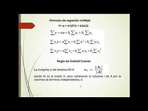 Regresion lineal multiple con determinantes y con Excel