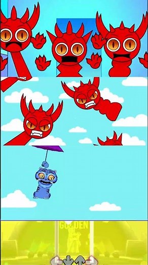 FNF Golden Sprunki but Kitten Meow Meow vs Huntrix #golden #fnf #kpopdemonhunters