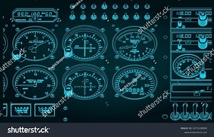 Stylized Vector Illustration Airplane Control Panel Stock Vector (Royalty Free) 2273128929 | Shutterstock
