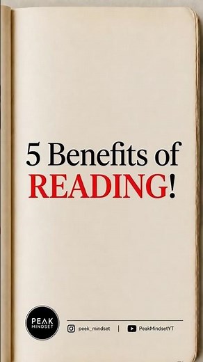 5 Life-Changing Benefits of Reading Books | Why Reading Will Transform Your Mind #reading #mindset