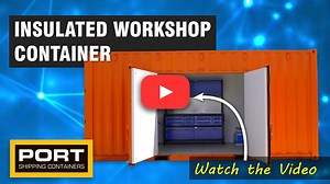 Check out this video of one of our latest Container Workshop designs. A full list of inclusions can be found on our webite here: https://portshippingcontainers.com.au/blog/insulated-workshop-container/ | Port Shipping Containers | Facebook