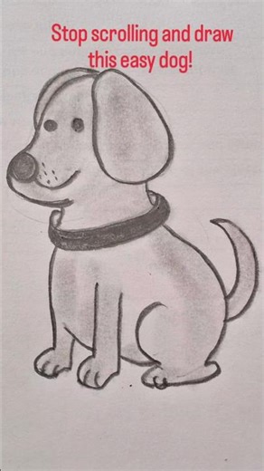 easy dog sketch and shading #dogdrawing #beginnerarttips #viral #art
