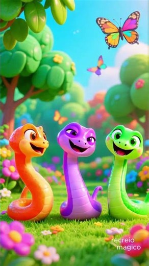 🐍💃 Cute dance for kids with colorful and cute snakes Movie Zootopia 🌈✨ #cartoon #cute