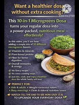 Microgreens | Effortless Recipes | Normal to Nutritious | 10 in 1 Microgreens Dosa