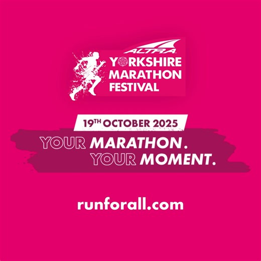 Your Marathon. Your Moment. There are just 16 weeks to go until the Altra Yorkshire Marathon 2025. Kick off your training now, whether you're chasing a PB or crossing your first Marathon finish line. ‍♂️‍♀️ This is your chance to make 2025 your Marathon year. ⏱️ Race Day: Sunday 19 October  All abilities welcome – from first-timers to seasoned runners! Ready to start your journey? Join thousands of others at the start line. | The Yorkshire Marathon | Facebook
