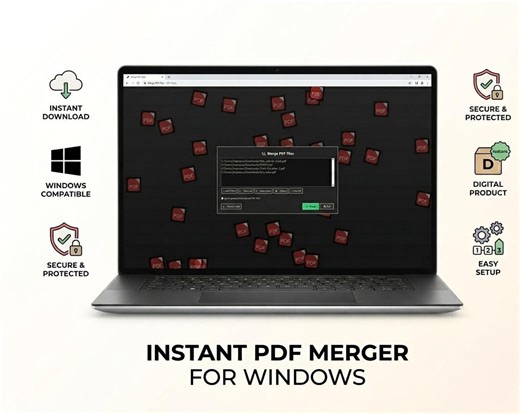 Offline PDF Merger for Windows Secure File Combiner No Cloud Upload Private Desktop Download - Etsy