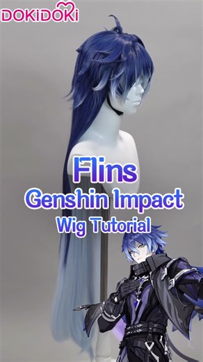 60K views · 2.8K reactions | Wig Tutorial - Flins from Genshin Impact. Who is saving for his banner already? I’m so excited to see the amazing cosplays  in the meantime, enjoy this tutorial! Find more Genshin Impact cosplays and wigs in DOKIDOKI ♥️ #flins #flinscosplay #genshinimpact #genshinimpactcosplay #cosplay #dokidokicosplay #dokidokicostume | DokiDoki Costumes | Facebook