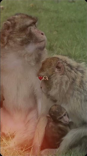 Family Is Family Everywhere: Heartwarming Moments of Macaque Monkeys 🐒❤️ #animalfacts
