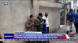 Dumulog sa Department of Justice (DOJ) ang ilang karpintero at security guard ng isang establisyamento para maiakyat ang reklamo sa ahensya laban sa hepe ng Dasmariñas, Cavite at iba pang pulis. | Newsblast