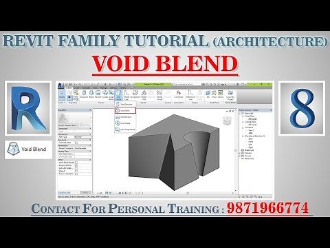#8 | Void Blend | Autodesk Revit Architecture Family Full Tutorials | Hindi |