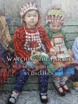 Before the Parade Arrives: Color and Light in a Miao Village, Oil Painting by Dali Higa