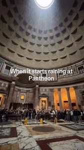 23K views · 333 reactions | When it starts Raining in Pantheon, Roma, Italy  The Pantheon is one of the greatest architectural achievements of ancient Rome.  Amazing Video captured by loana Diaconu #italy #art #roma #explore #satisfying #rain #life | Fubiz | Facebook