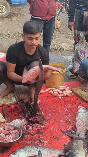 Amazing Big Katla Fish Super First Cutting #fish #fishcutting #fishcutting_skills #youtubeshorts