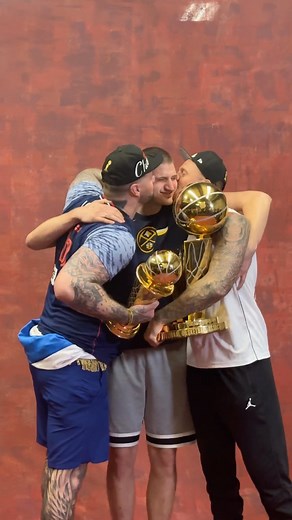 NBA on Instagram: "The Jokic brothers with their MVP. 💕🏆"